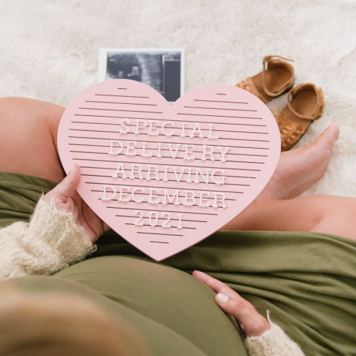 Tabla decorativa inimioara cu litere pentru personalizare- bebelusi [4]