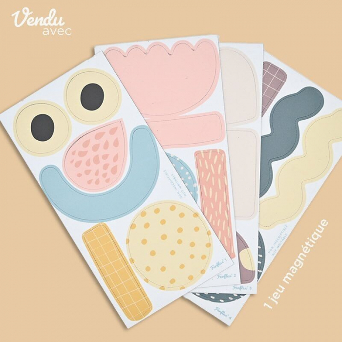 Tabla magnetica dreptunghiulara - roz pudra [2]