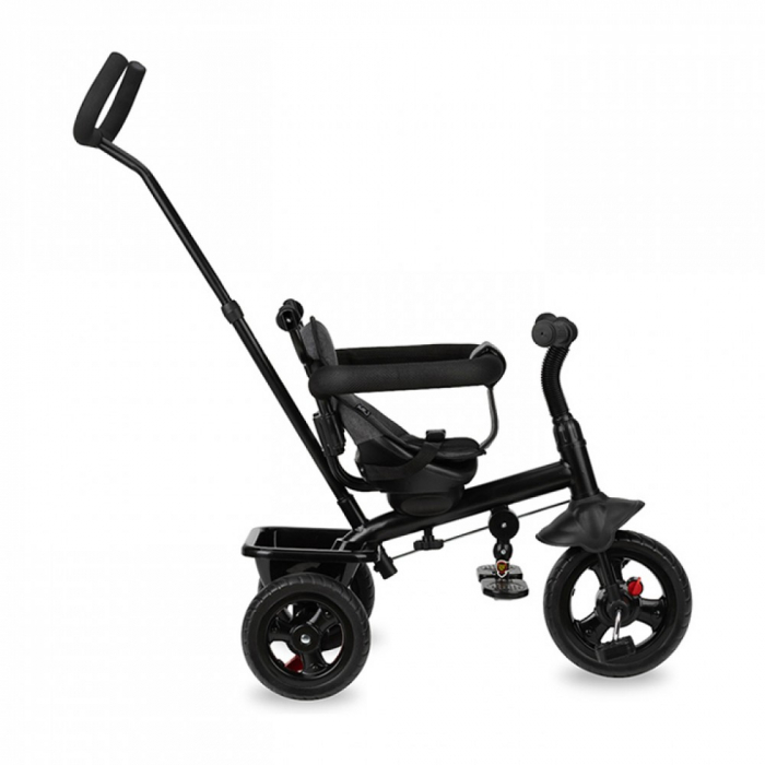 Tricicleta 5 In 1, MoMi IRIS Grey, Scaun Rotativ 360°, Suport Pentru Picioare Detasabil, Maner Telescopic, Cos Pentru Jucarii, Materiale Usor De Curatat [6]