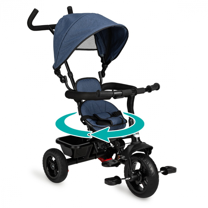 Tricicleta MoMi, MILA 5 in 1, Navy Blue [3]