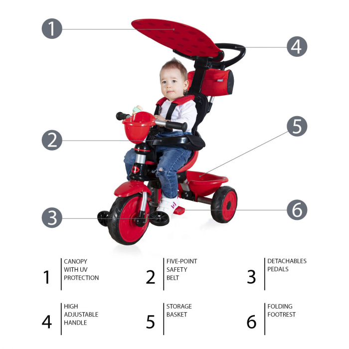 Tricicleta reglabila Go Ladybug [6]