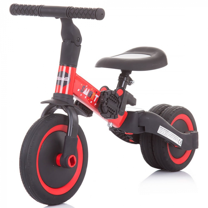 Tricicleta si bicicleta Smarty 2 in 1 red, tricicleta pentru copii, Chipolino [2]