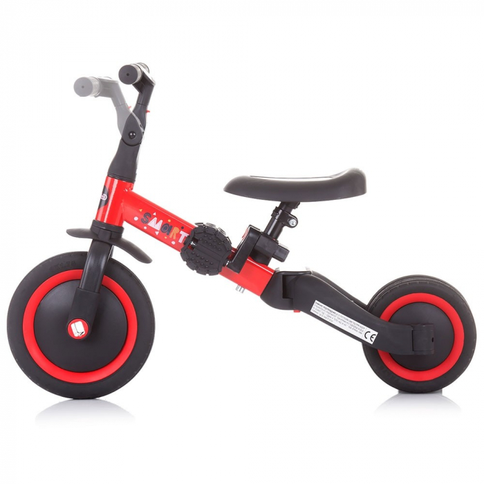 Tricicleta si bicicleta Smarty 2 in 1 red, tricicleta pentru copii, Chipolino [4]