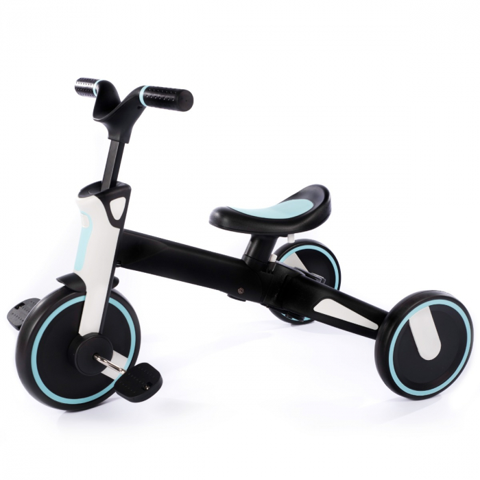 Tricicleta Uonibaby 4 in1, Pliabila si cu maner de impingere - Blue [6]