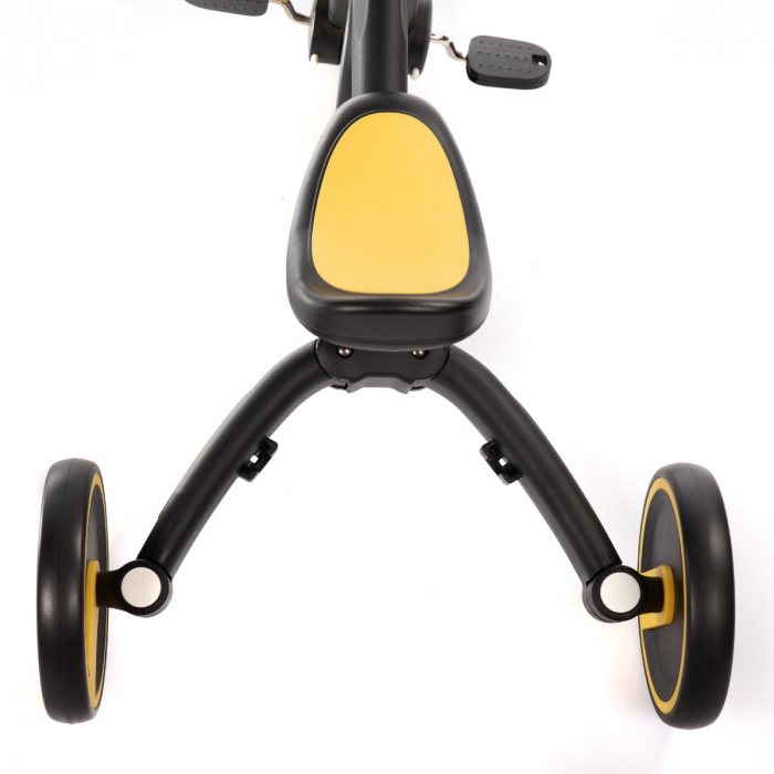 Tricicleta Uonibaby 4 in1, Pliabila si cu maner de impingere - Yellow [5]