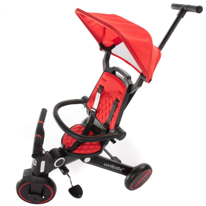 Tricicleta Uonibay 3 in 1, Pliabila si Reversibila - Red [3]