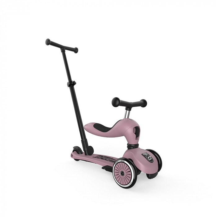 Trotinetă 3 în 1 cu șezut și mâner – HighwayKick 1 Push and Go Wildberry, 1-5 ani, până la 50 kg | Scoot & Ride [2]