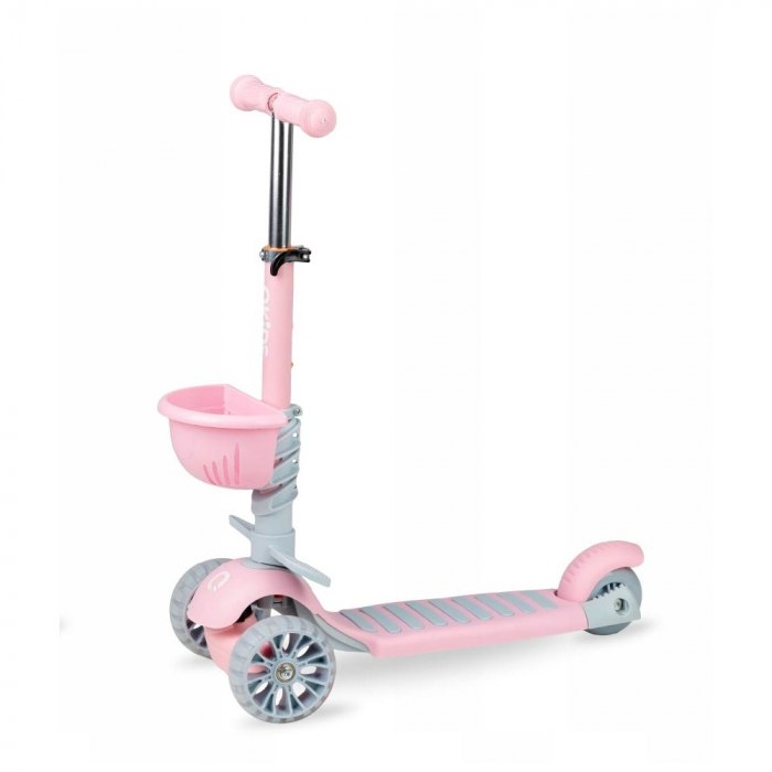 Trotineta 3 In 1 ILI Pink, Cu 3 Roti, [4]