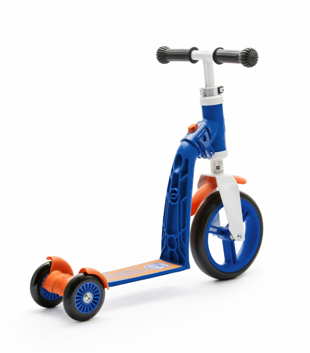 Trotineta copii 1-4 ani, transformabila 2in1, HighwayBaby+ Albastru Portocaliu, Scoot and Ride [3]