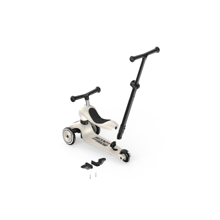 Trotinetă copii 3in1 premium Scoot & Ride HighwayKick 1 Push and Go Miffy, cu șezut și mâner pentru părinte, sistem anti-răsturnare, 1–5 ani (max. 50 kg) [11]