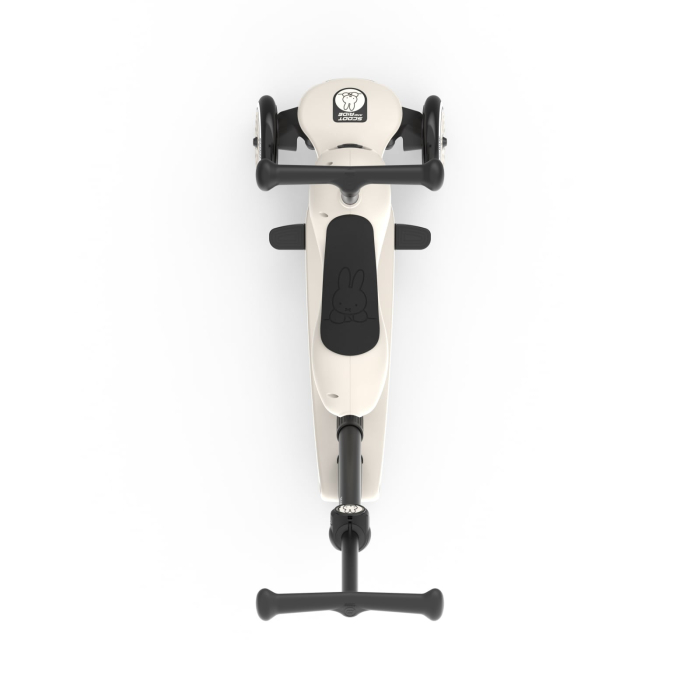 Trotinetă copii 3in1 premium Scoot & Ride HighwayKick 1 Push and Go Miffy, cu șezut și mâner pentru părinte, sistem anti-răsturnare, 1–5 ani (max. 50 kg) [9]