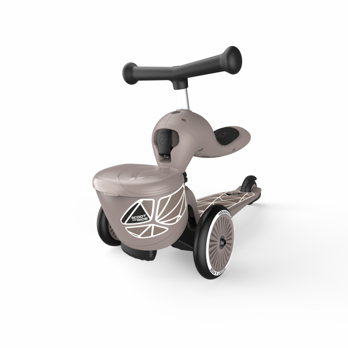 Trotineta copii cu sezut, suport jucarie, transformabila 2in1, HighwayKick 1 Lifestyle Brownlines, 1-5 ani, pana la 50 kg [3]