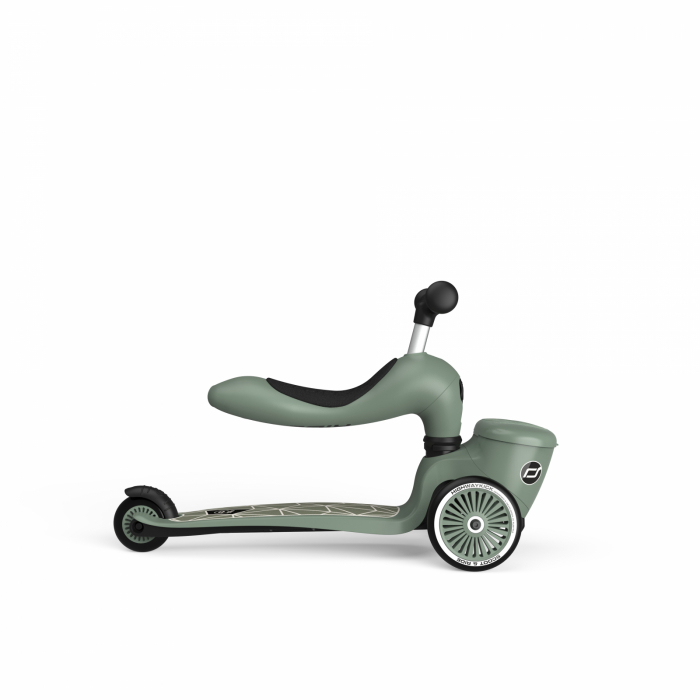 Trotineta copii cu sezut, suport jucarie, transformabila 2in1, HighwayKick 1 Lifestyle Greenlines, 1-5 ani, pana la 50 kg [4]