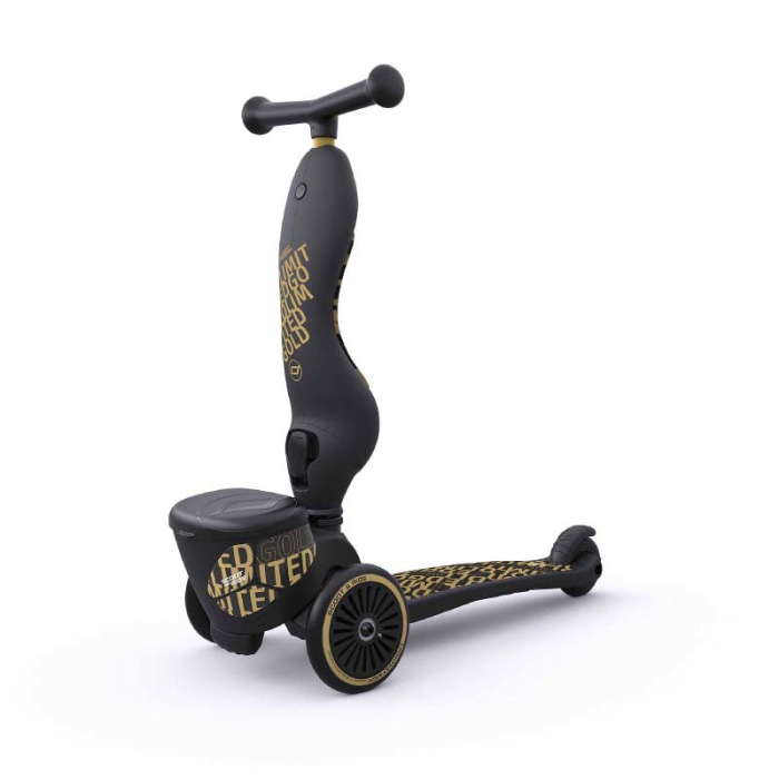 Trotineta copii cu sezut, transformabila 2in1, HighwayKick 1 Black Gold Limited, 1-5 ani, pana la 50 kg, [8]