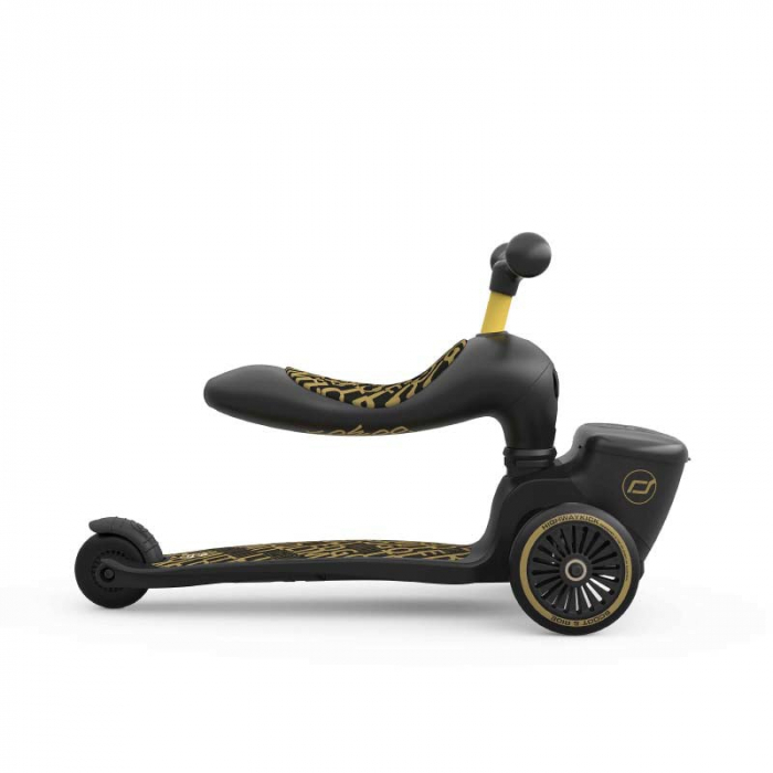 Trotineta copii cu sezut, transformabila 2in1, HighwayKick 1 Black Gold Limited, 1-5 ani, pana la 50 kg, [3]