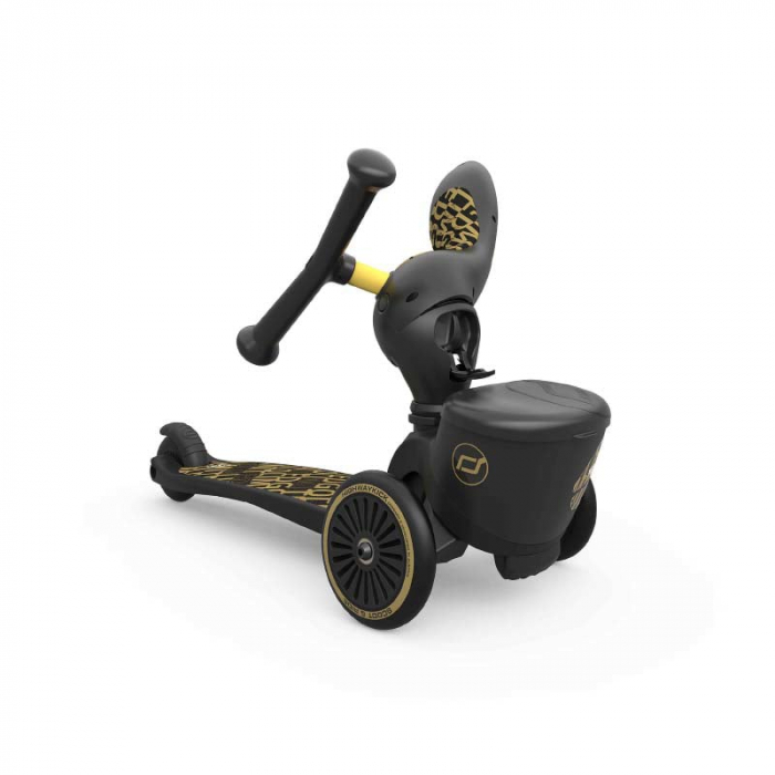 Trotineta copii cu sezut, transformabila 2in1, HighwayKick 1 Black Gold Limited, 1-5 ani, pana la 50 kg, [7]