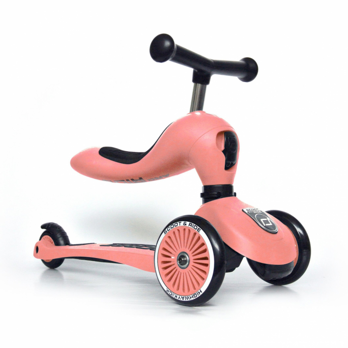 SCOOT AND RIDE - Trotineta HighwayKick 1 Transformabila, 2 in 1, 1-5 ani, Peach [2]
