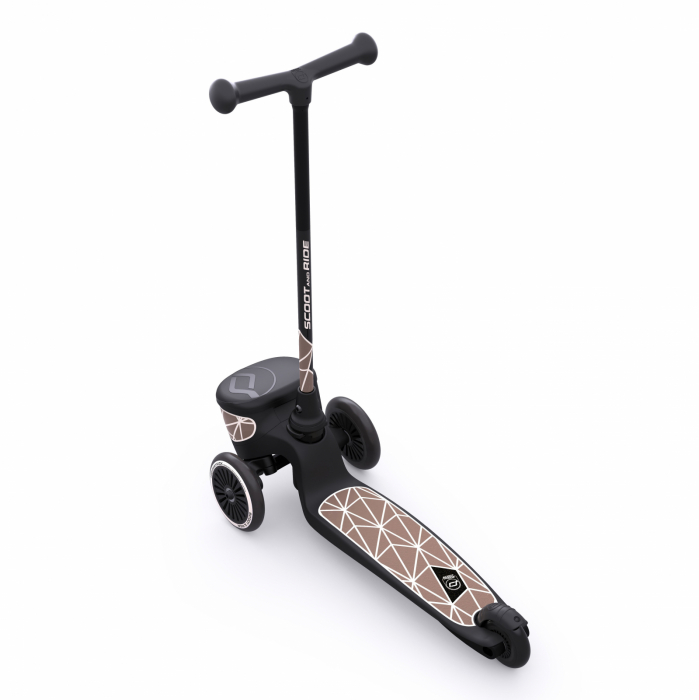 Trotineta copii pliabila, suport jucarie, Highwaykick 2 Lifestyle Brown Line, 2 ani +, pana la 50 kg [3]