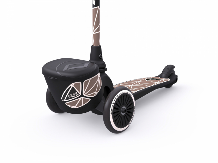 Trotineta copii pliabila, suport jucarie, Highwaykick 2 Lifestyle Brown Line, 2 ani +, pana la 50 kg [7]