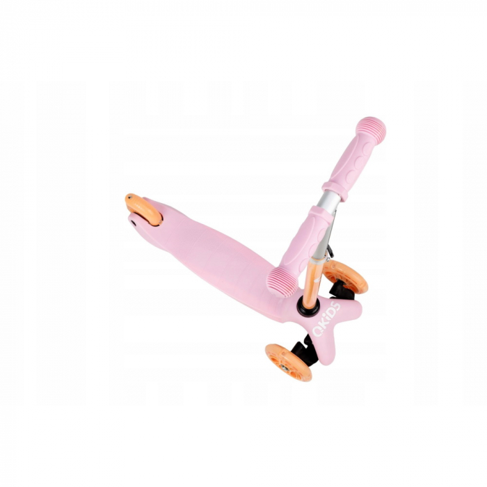 Trotineta cu 3 roti, QKIDS, LUMIS Orange, Ghidon reglabil pe 3 trepte, Flexbrake [5]