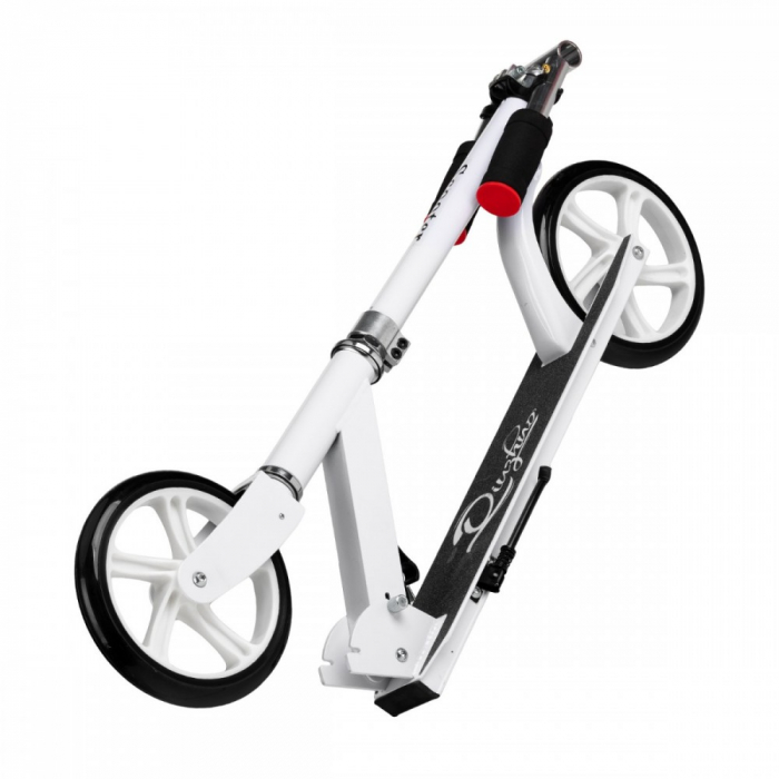 Trotineta Freestyle, QKIDS, WEISS White, Ghidon Reglabil Pe 3 Trepte, Amortizor Easy&Up, Platforma Anti-Derapanta, Pliabila, Aluminiu [5]