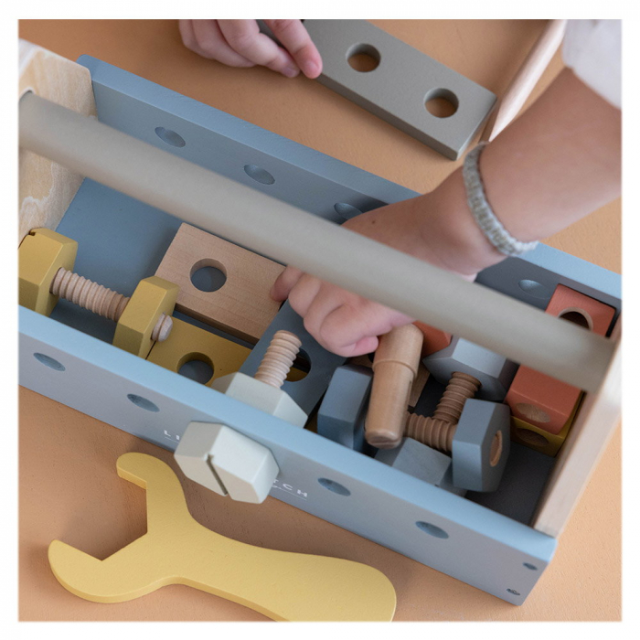 Trusa de scule din lemn cu accesorii, Little Dutch [2]