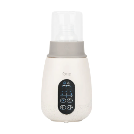 BEBE LA MASA - Babymoov - Incalzitor si sterilizator biberoane (recipiente) pentru casa si masina NutriSmart+ Mineral Beige
