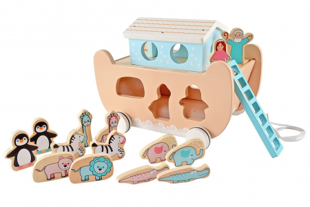 Jucarii educative - Arca lui Noe cu 14 figurine