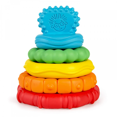 Jucarii pentru bebelusi - Baby Einstein - Jucarie multisenzoriala si de dentitie Stacking Teether