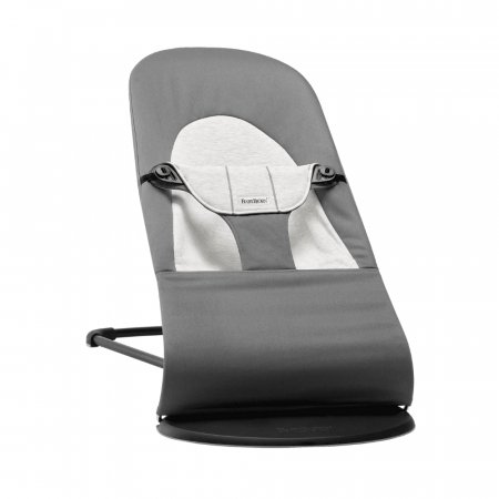 Balansoare Bebelusi - BabyBjorn - Balansoar Balance Dark Gray cu detalii Gray, Tesatura-Tricot