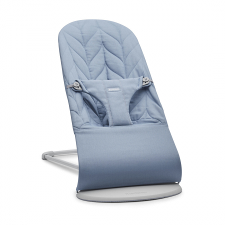 Balansoare Bebelusi - BabyBjorn - Balansoar Bliss Blue cu aspect delicat de petala, tesatura matlasata