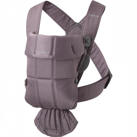 BabyBjorn - Marsupiu anatomic Mini, cu multiple pozitii de purtare, Dark Purple, Bumbac [1]