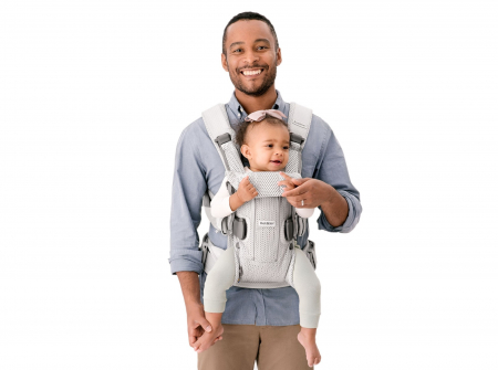BabyBjorn - Marsupiu anatomic One Air - Greige, 3D Mesh [4]