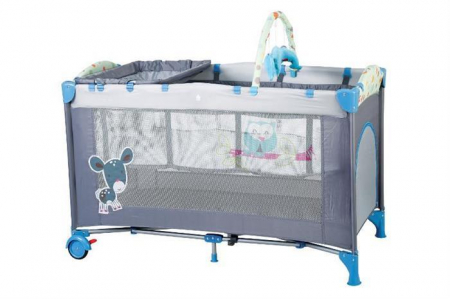 BabyGo - Patut pliant  Sleepwell Blue [1]