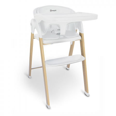 BabyGo - Scaun de masa bebelusi 3 in 1 transformabil Levels Alb [1]