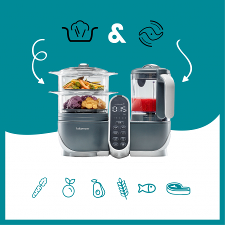Robot Babymoov multifunctional 5 in 1 Nutribaby (+) Industrial Grey [8]
