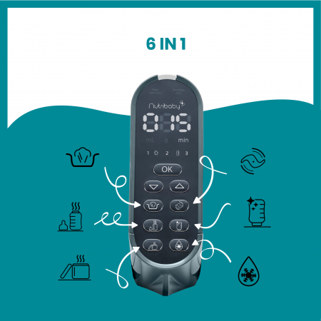 Robot multifunctional 5 in 1 Nutribaby (+) Loft White -preparare hrana copii [10]