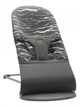 Leagane si balansoare - Balansoar Babybjorn Bliss Anthracite/Landscape Bumbac - Editie Limitata