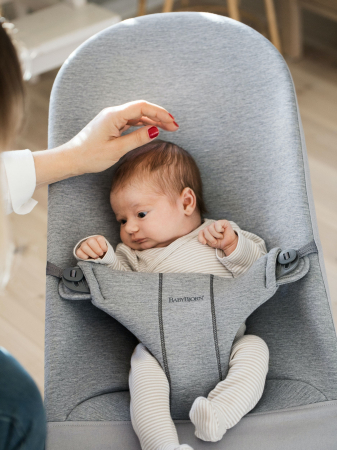Balansoar BabyBjorn Bliss Light Grey, 3D Jersey, cu bara de jucarii [8]