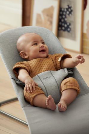 Balansoar BabyBjorn Bliss Light Grey, 3D Jersey, cu bara de jucarii [3]