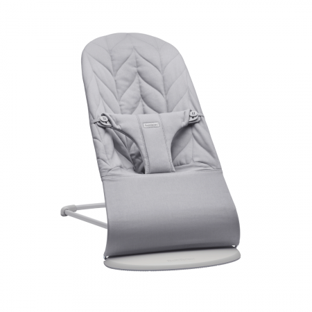 Balansoare bebelusi - Balansoar BabyBjorn Bliss Light Grey, Bumbac