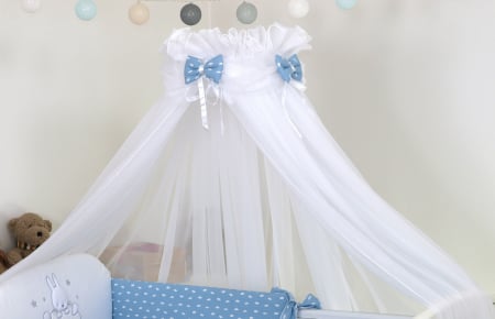 Baldachin din tul, Sky Bunny Blue, Suport de prindere inclus, 600x160 cm [1]