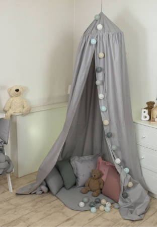 Baldachin suspendat multifunctional, Bumbac, 320x250 cm, Pure Gri [2]