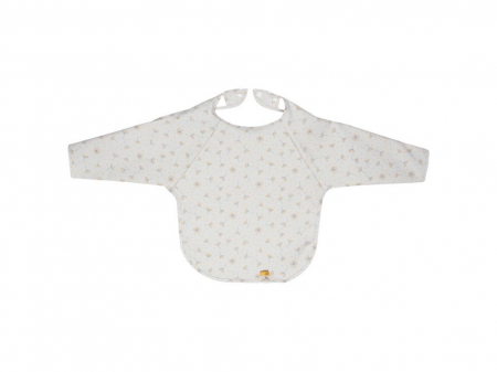 BEBE LA MASA - BAVETĂ CU MÂNECĂ LUNGĂ BÉBÉ-JOU FABULOUS WISH GREY