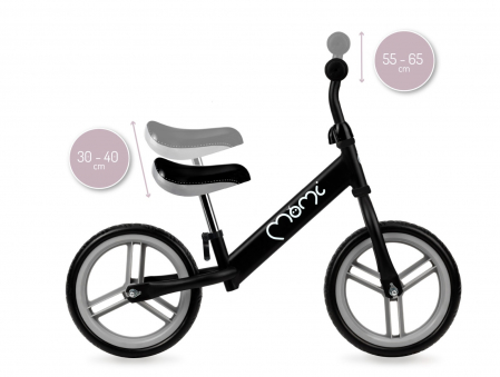 Bicicleta fara pedale Nash, Momi, Black [4]