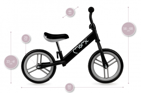 Bicicleta fara pedale Nash, Momi, Black [2]