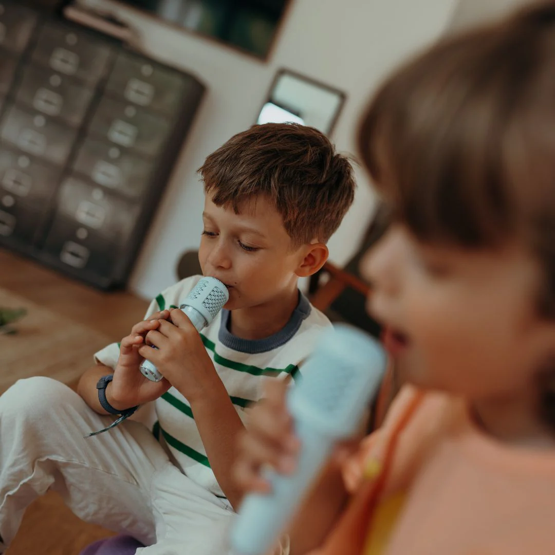 Boxă portabilă pentru karaoke, cu 2 microfoane, KIDYKARAOKE  Green [3]
