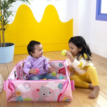 Salteluta de activitati 5 in 1 Gym & Ball Pit Rainbow Tropics [7]