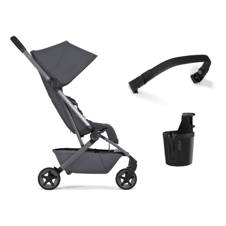 Cărucior 2 in 1 cu landou,  bara si suport de pahar -ultra compact, ușor, Joolz, Aer2 - Stone grey [2]