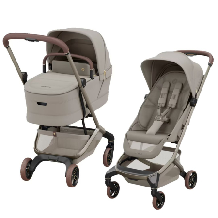 CARUCIOARE DE LA NASTERE - Cărucior 2 in 1  Maxi-Cosi Fame Cabin cu Landou Cabin, ultracompact  Sapphire Sand
